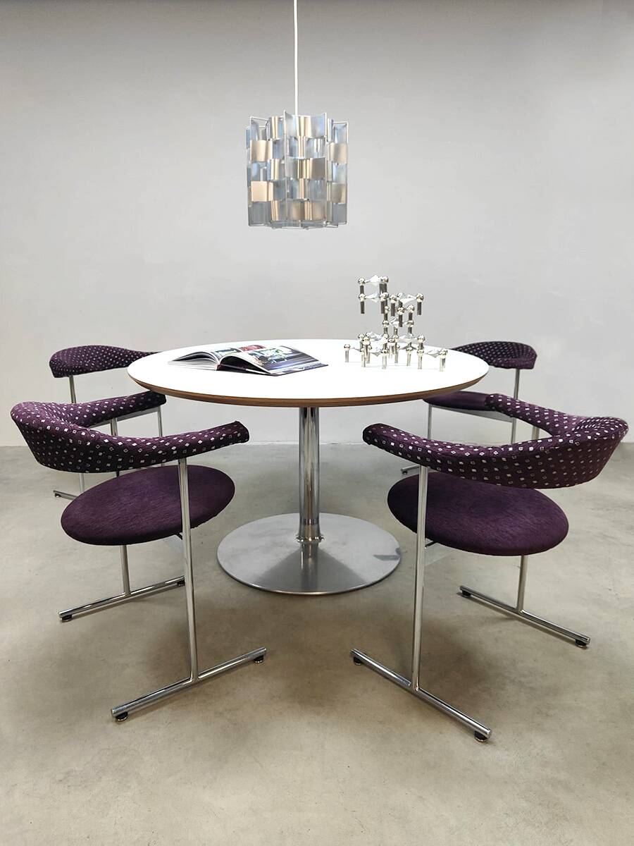 Vintage dining bullhorn chairs 1960s