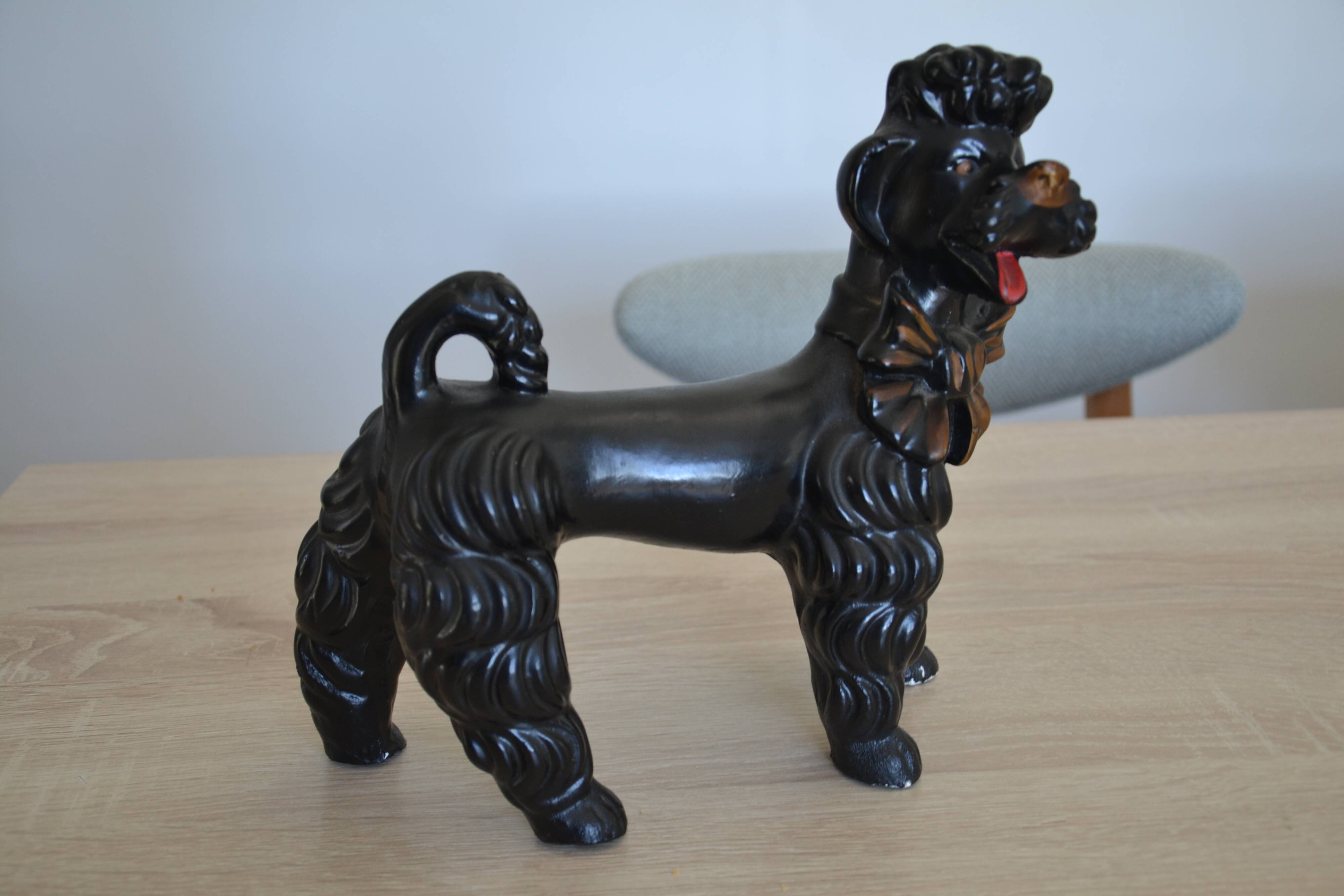 vintage ceramic poodle animal