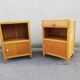 Pair of modernist wooden bedside tables