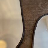Mirror organic egg brass black 60x40cm