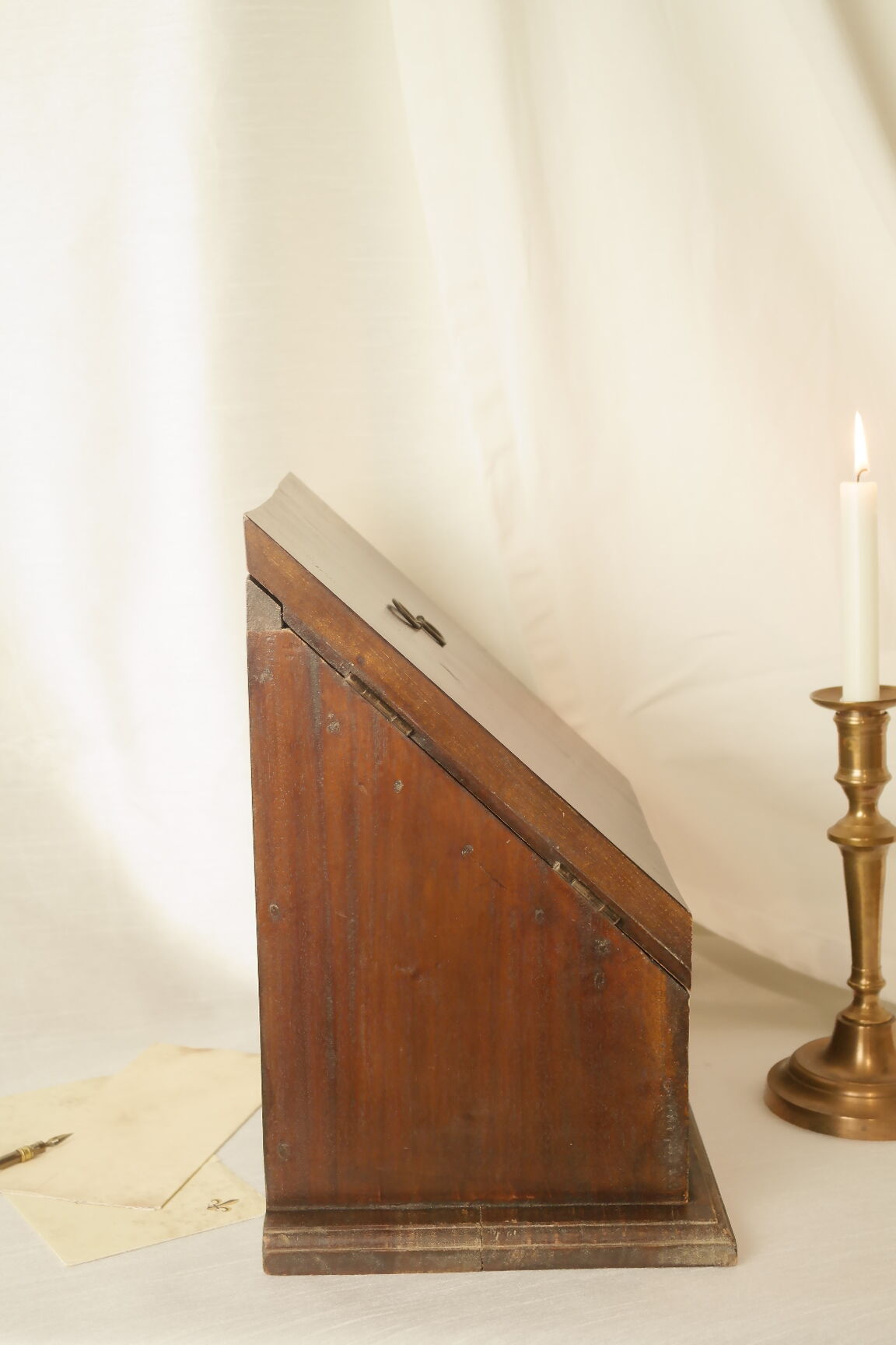 Antique table cabinet in solid mahogany XXth