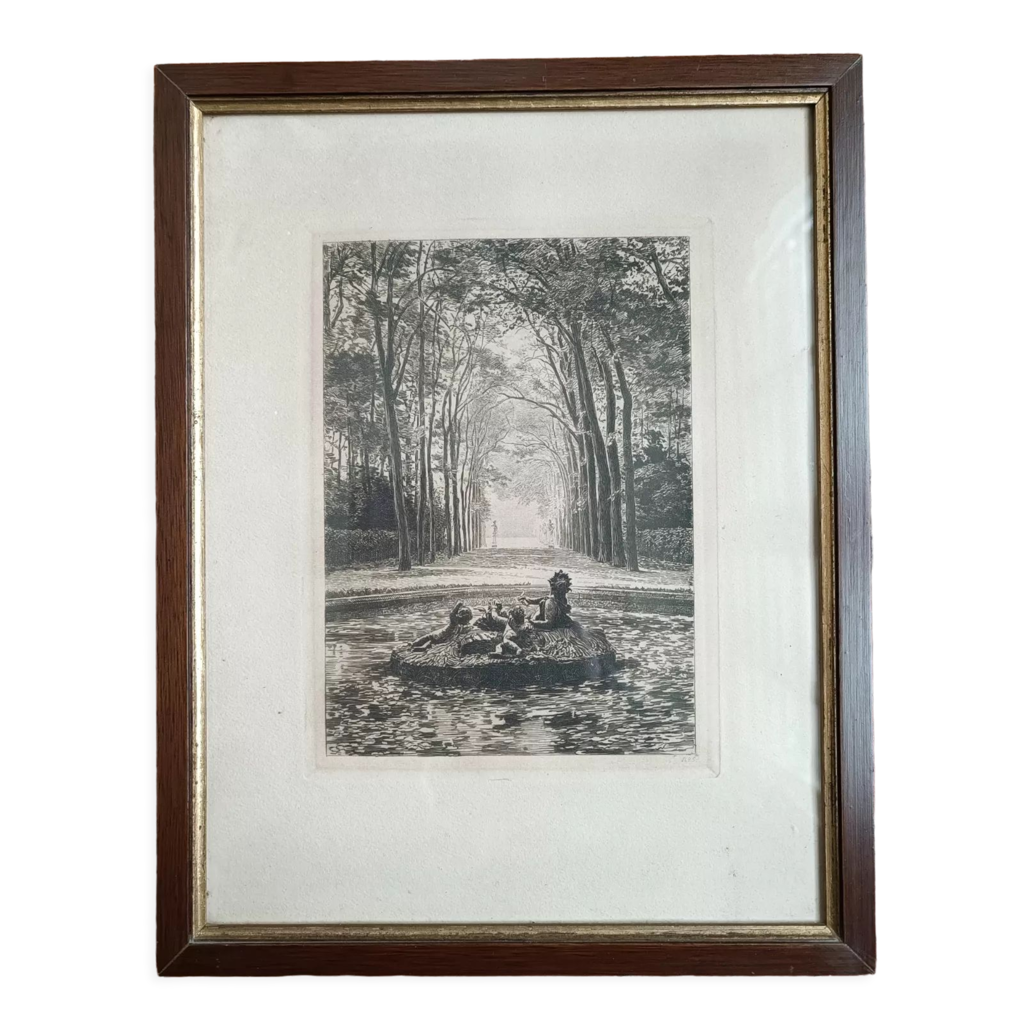 Engraving Ceres Basin of the gardens of Versailles