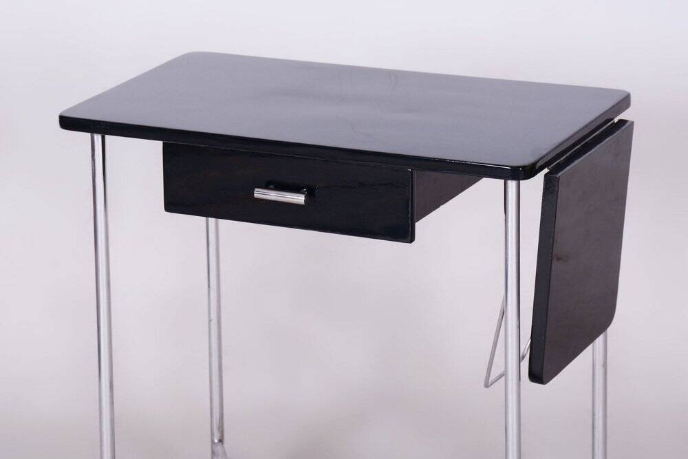 Small Bauhaus Chrome Table attributed to Mücke Melder, Former Czechoslovakia, 1930s