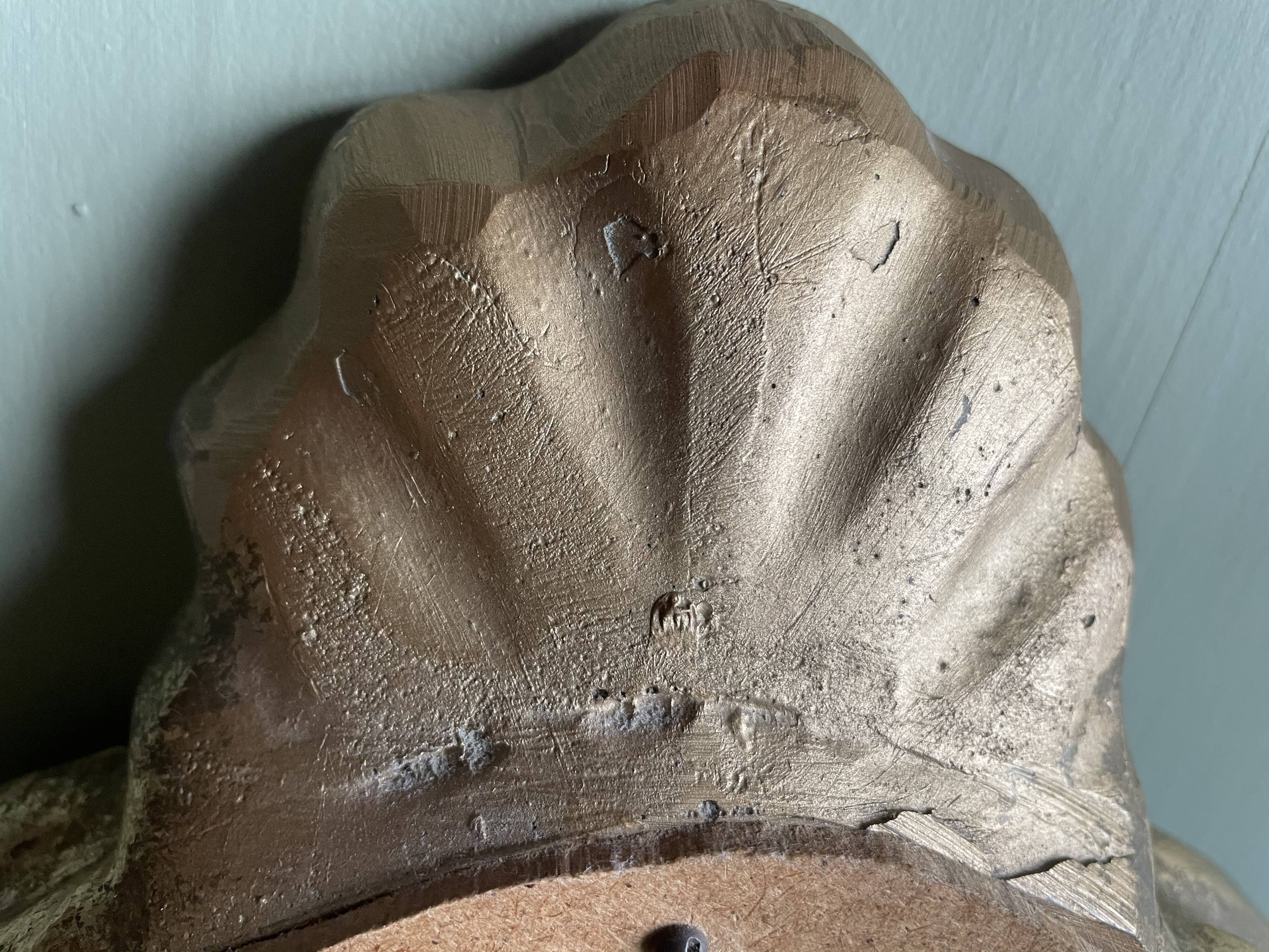 Golden resin shell mirror  46x75cm