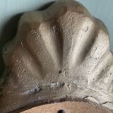 Golden resin shell mirror  46x75cm