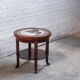 Table d'appoint Art Déco danoise des années 1930 en acajou cubain et carreaux en mosaïque