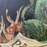 Still life with cabbage old painting