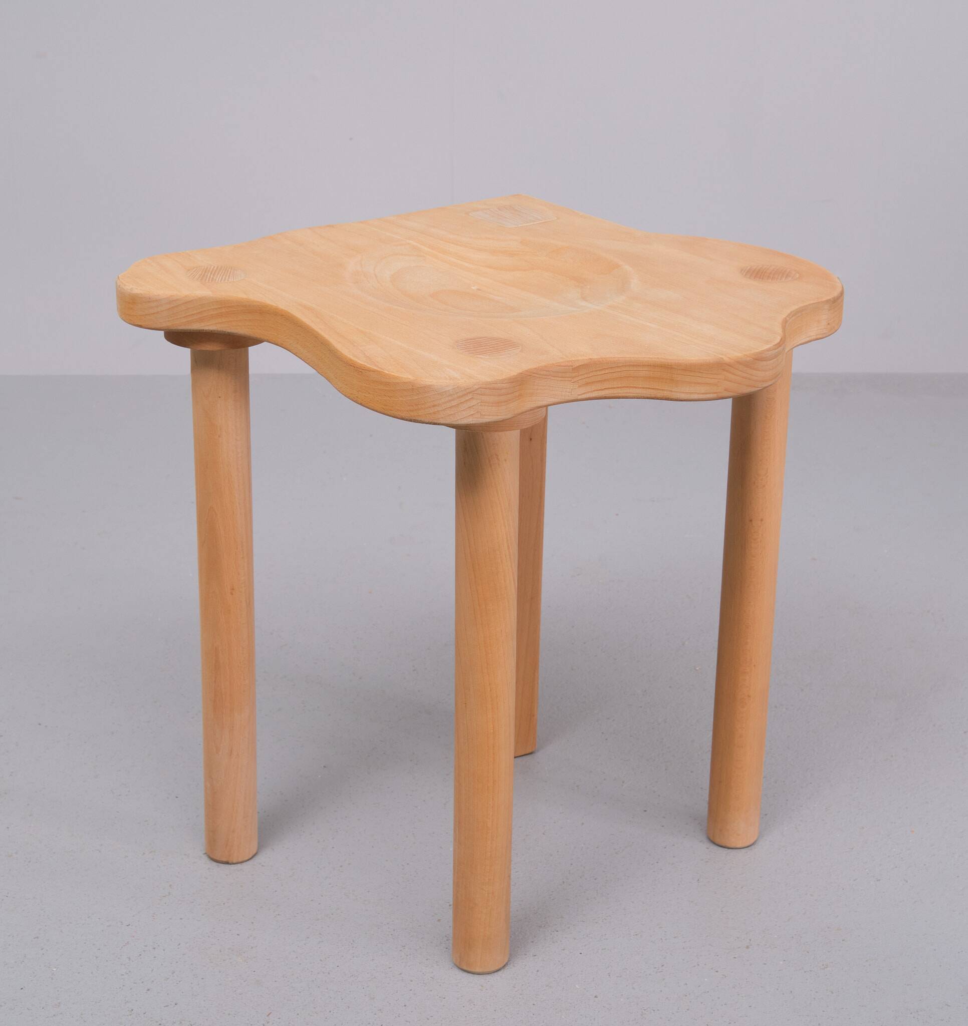 Solid Pine Stool by Era Herbstb 1980s Germany