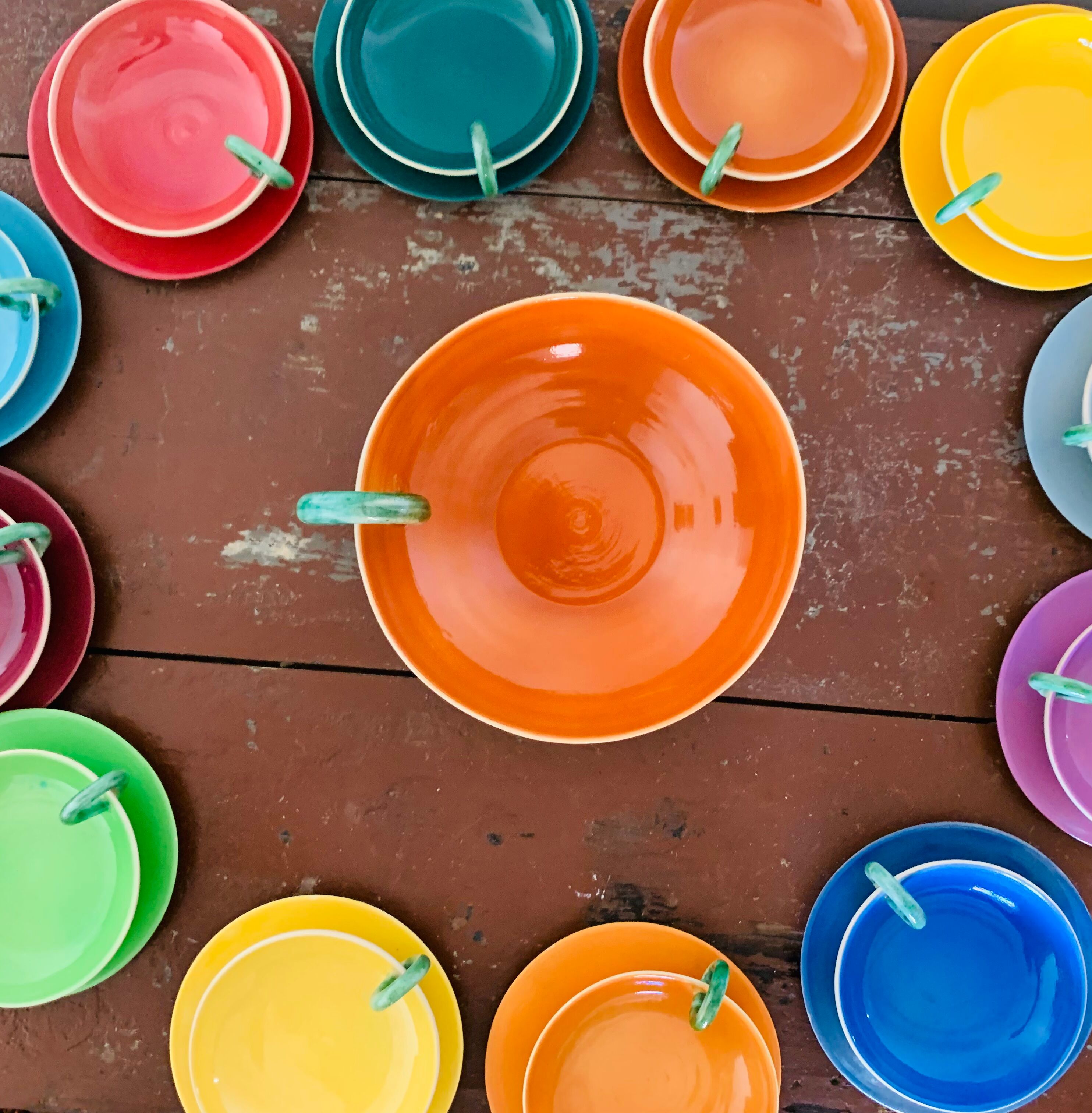 Vintage fruit service by Michel Clément