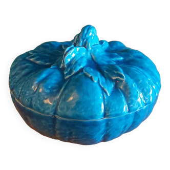 Ceramic box, slip, pumpkin-shaped