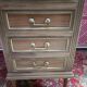 Chiffonier or semainier Louis XVI style, 6 drawers and white marble
