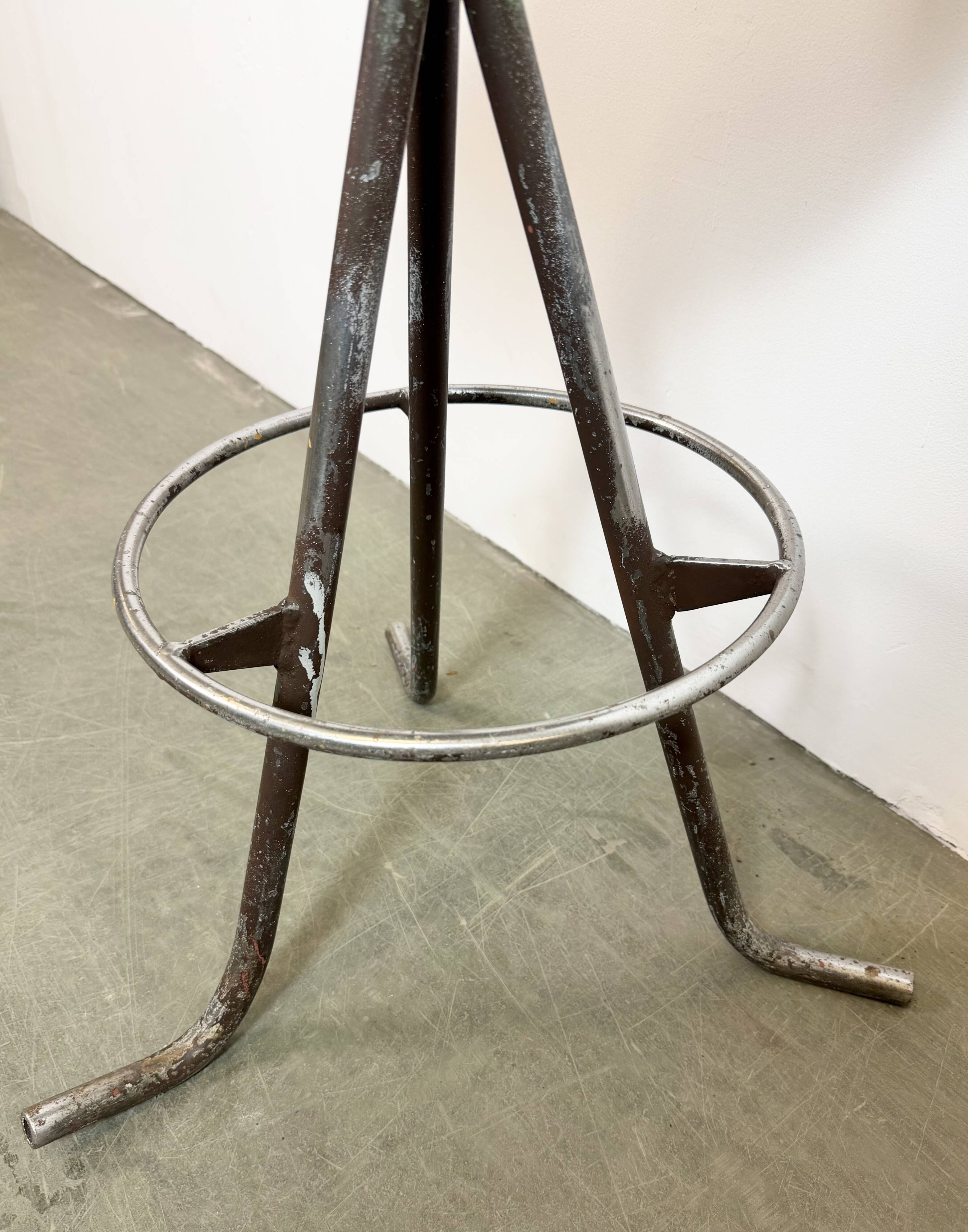 Grey Industrial Workshop Stool, 1960s