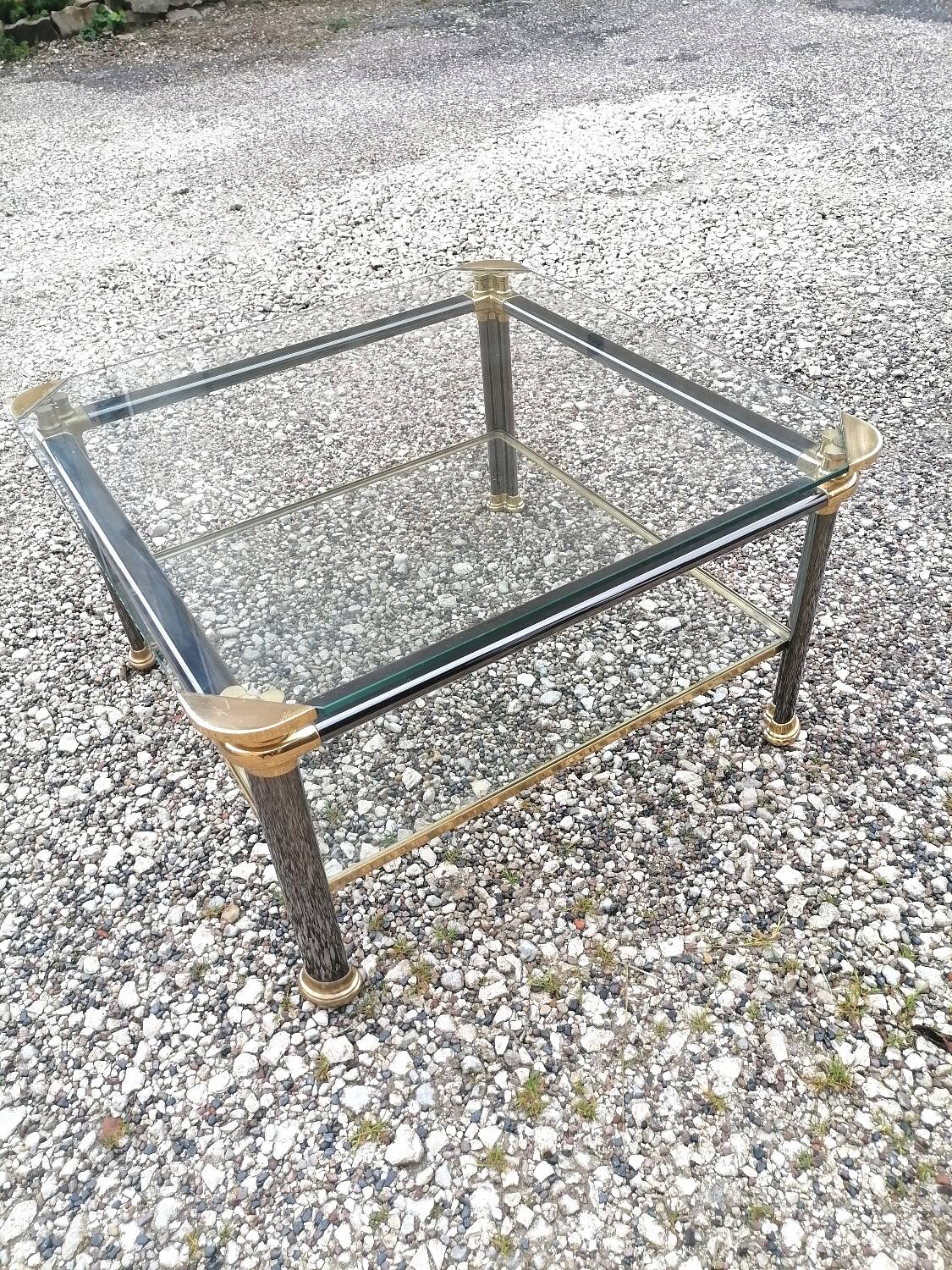Square vintage coffee table.