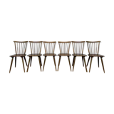 Series of 6 chairs bistro Baumann Model Menuet from the 1960s