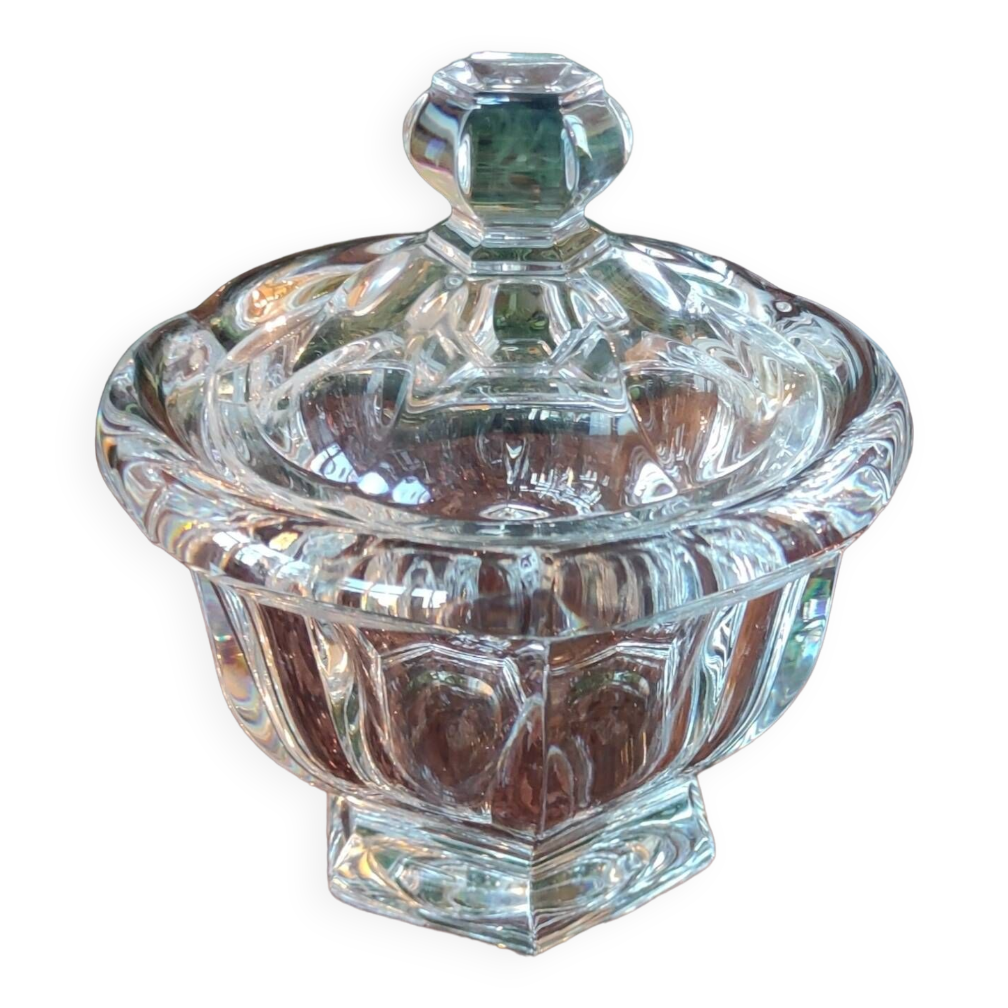 Old Baccarat crystal sugar bowl