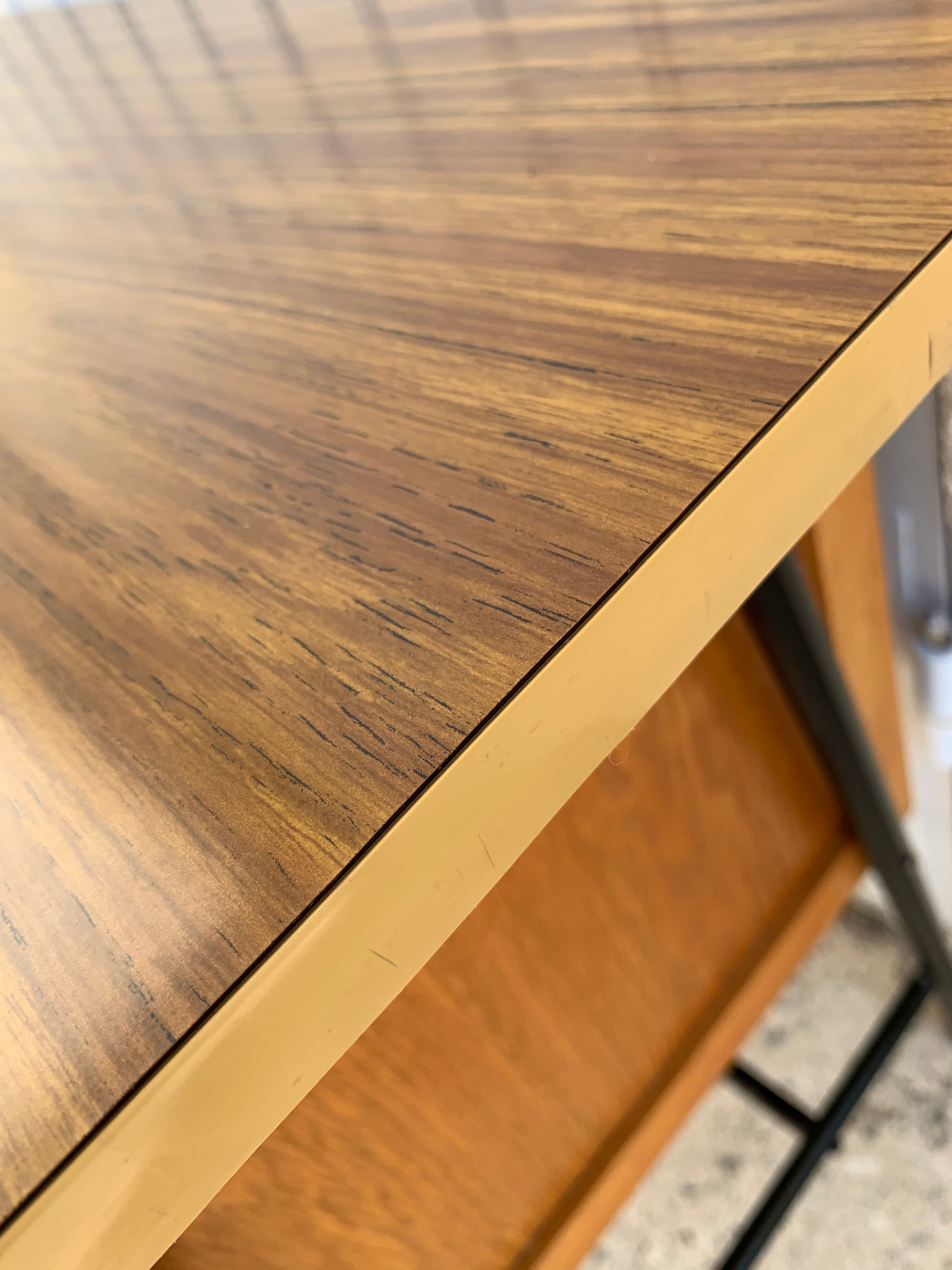 Vintage wood and formica desk 1950
