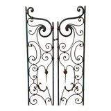 Set of two hammered wrought iron doors, 20th century