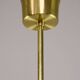 Big Mid-Century Italian Opaline & Brass Globe Pendant Lamp