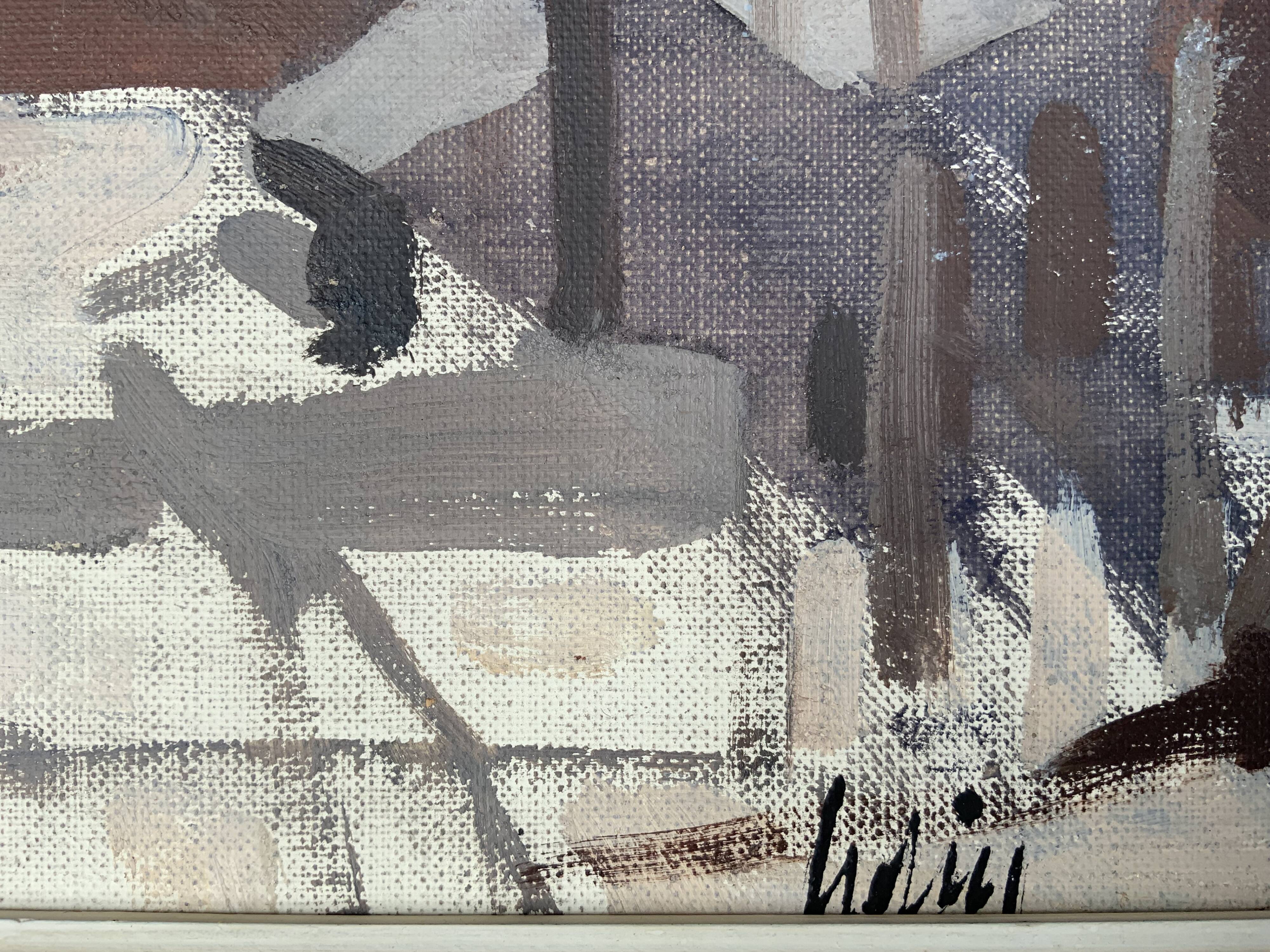 Oil on canvas by Bjorn Julin 1950s