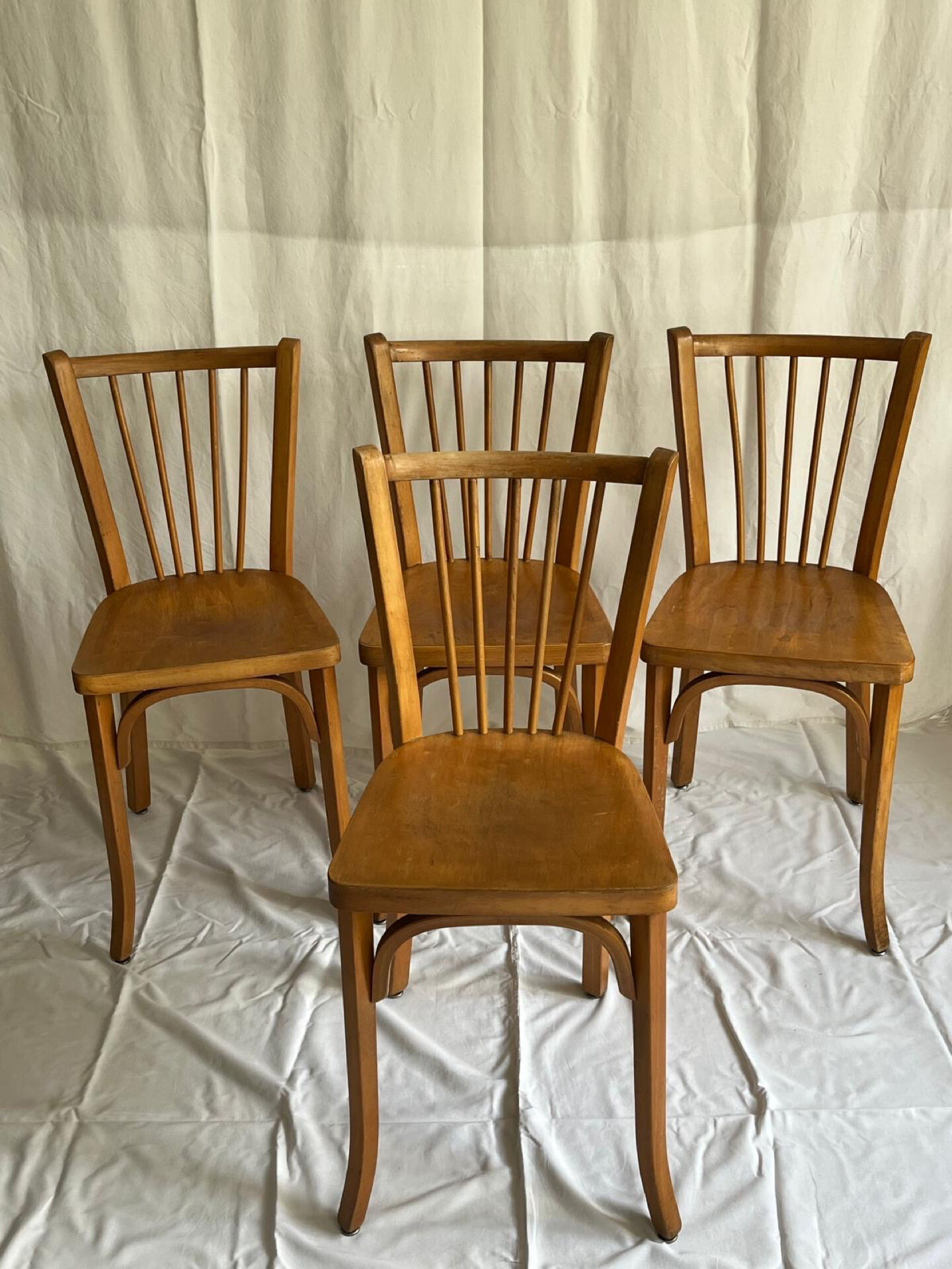 Lot de 4 chaises bistrot Baumann
