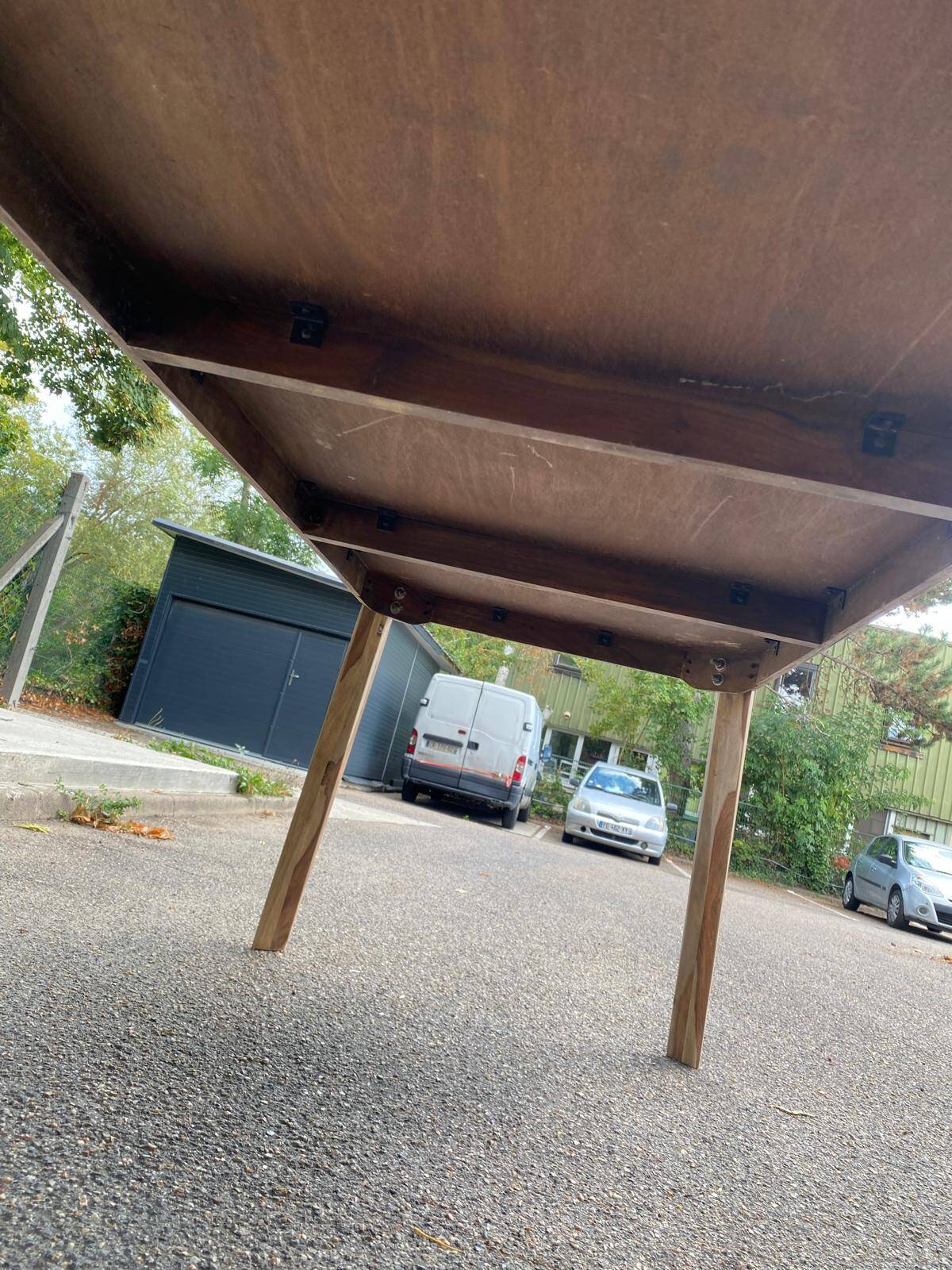 Dining table 175x80 renovated in raw solid acacia Tikamoon 6/8 people