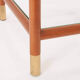 Maison Lancel wooden table end glass brass 1965