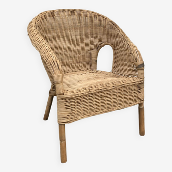 Rattan / wicker armchair for children twentieth century