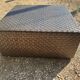 Pouf Dama Enzo Mari for Arte & Cuoio in woven leather