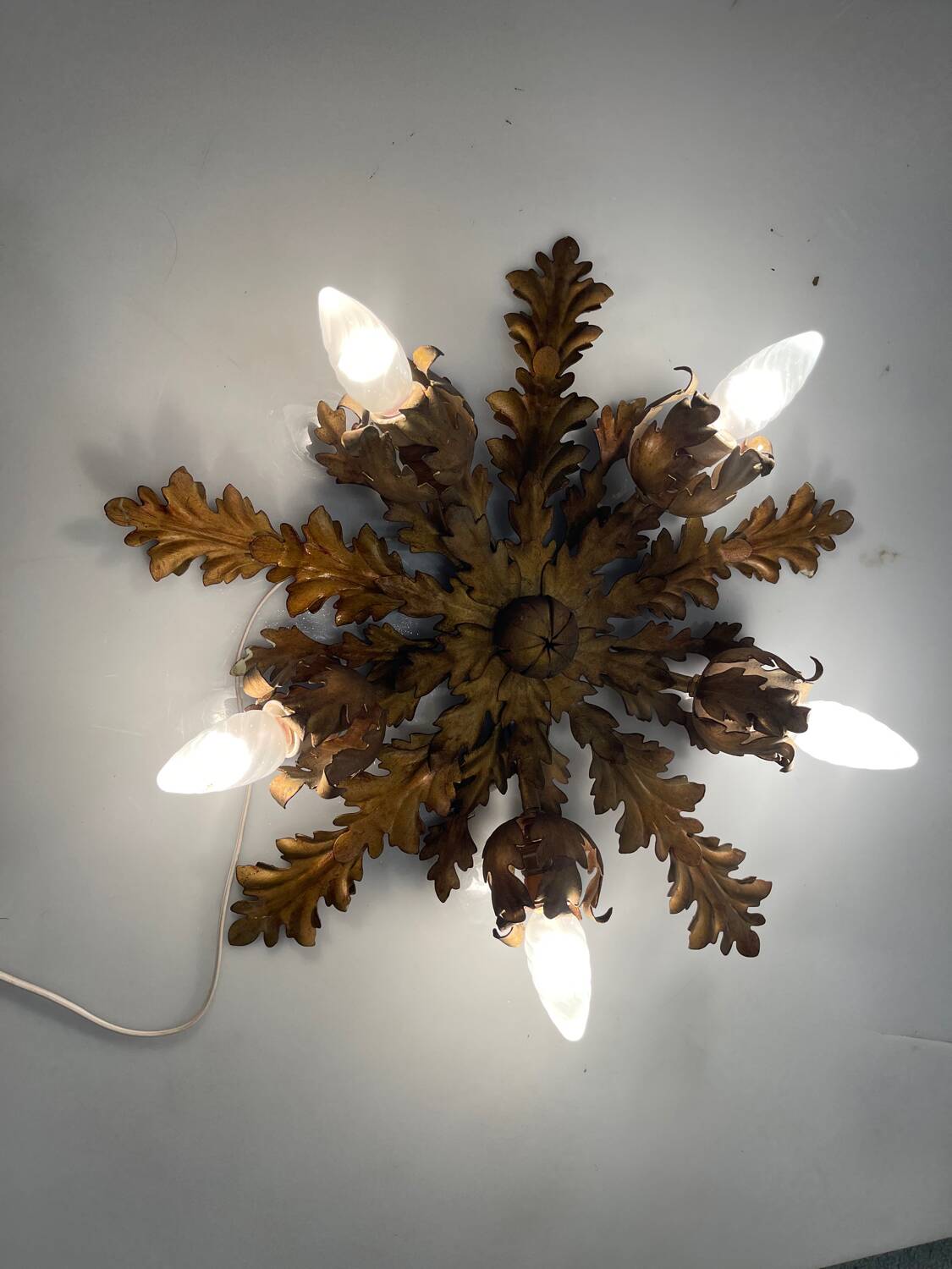 Tole Florentine Vintage Flushmount