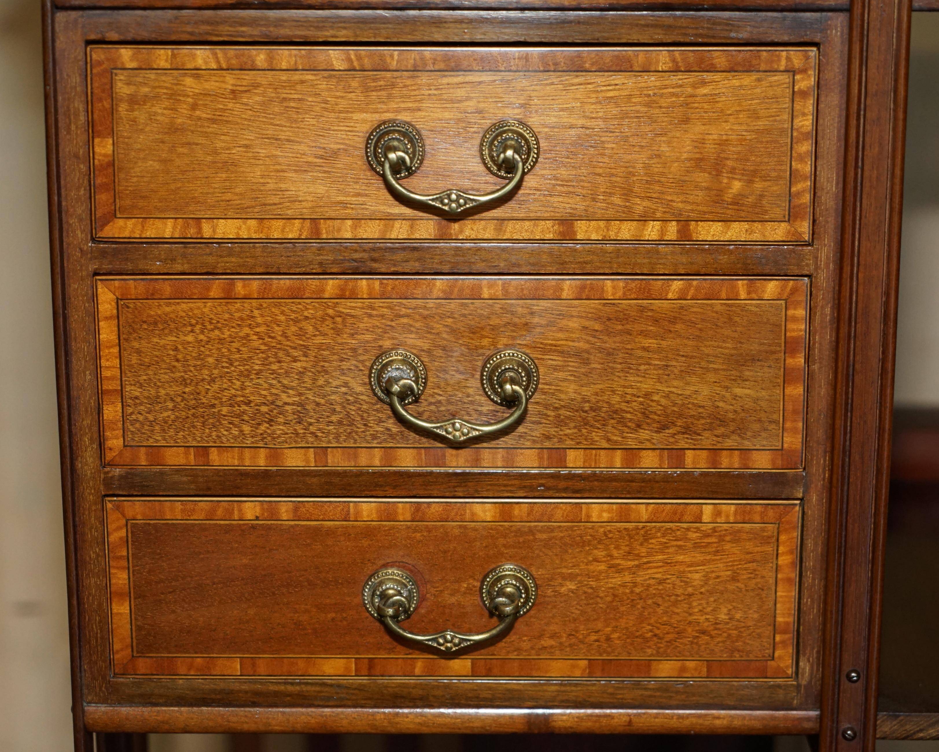 Restored Victorian walnut revolving library.