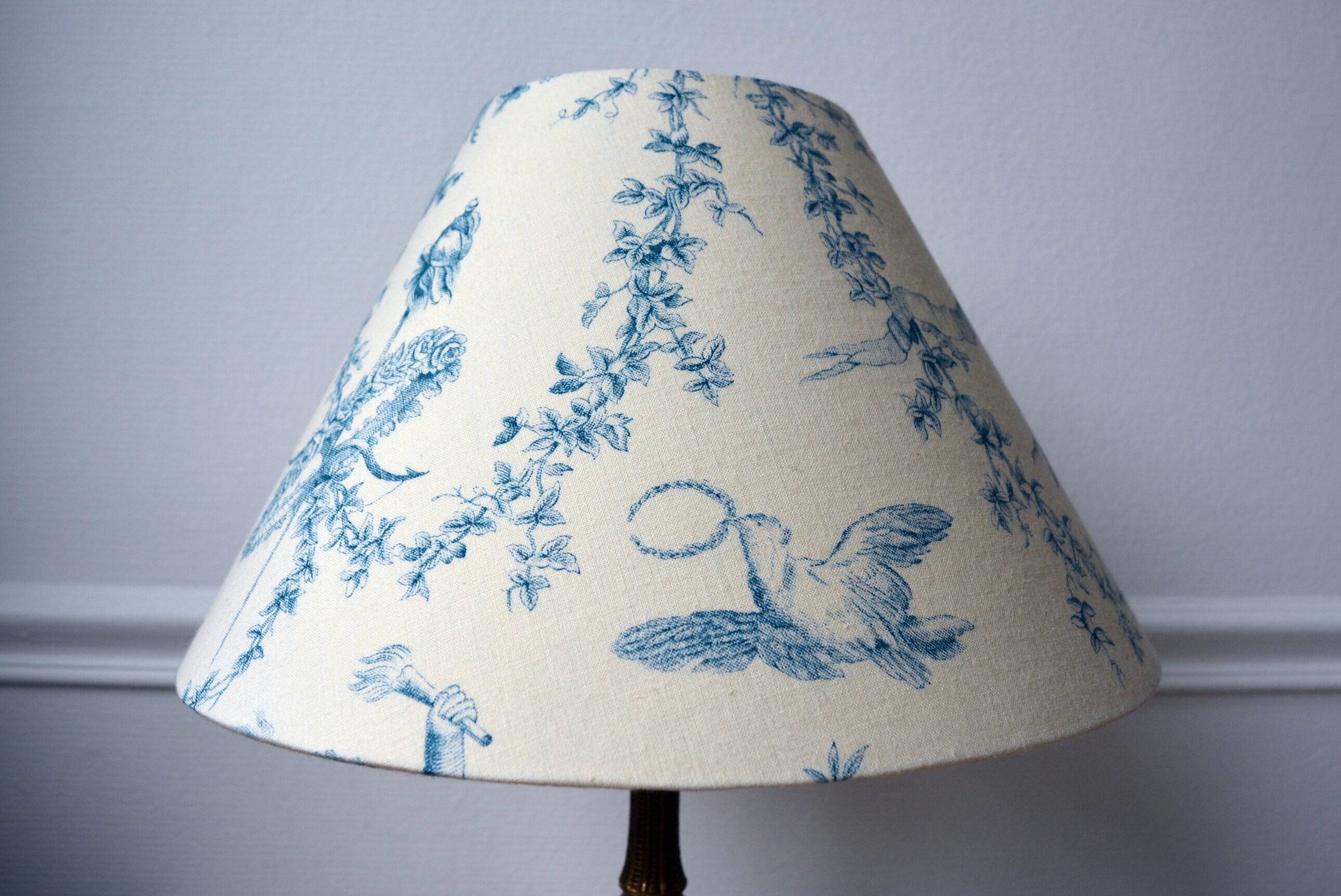 Toile de Jouy floral lampshade