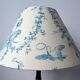 Abat-jour toile de Jouy fleurs