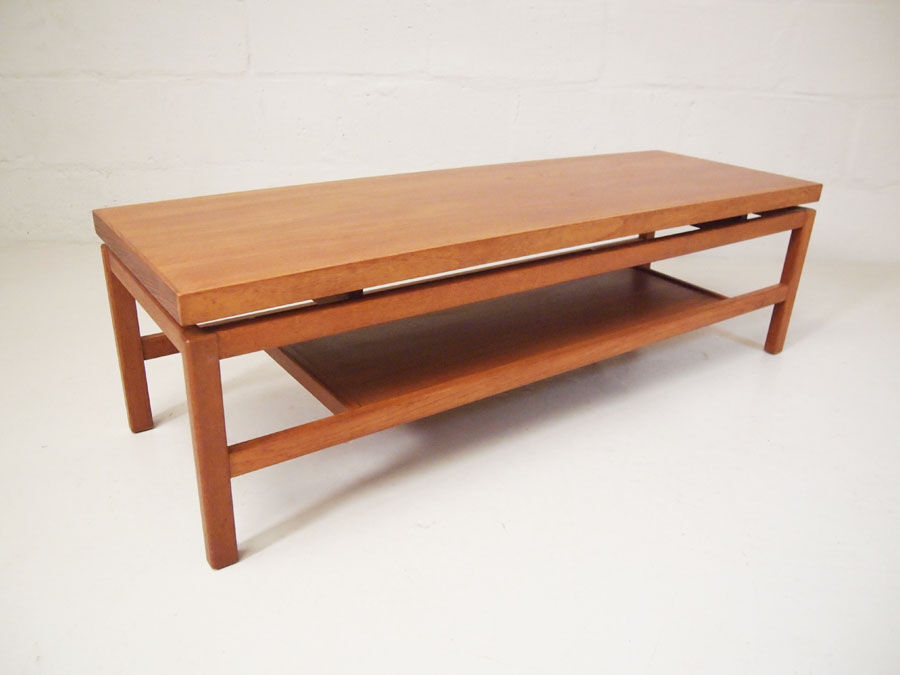Scandinavian light teak coffee table