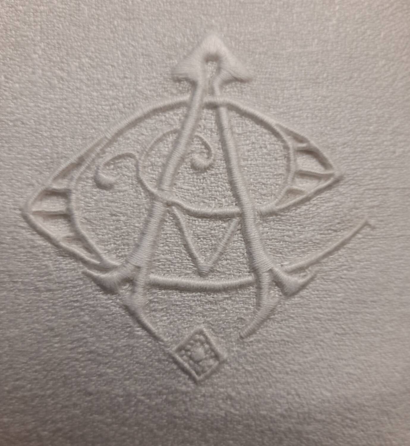 6 Napkins early 20th century AC monogram