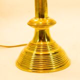 Lampe de table Dégué | Art Déco | Base en laiton lourd | millésime des années 1930