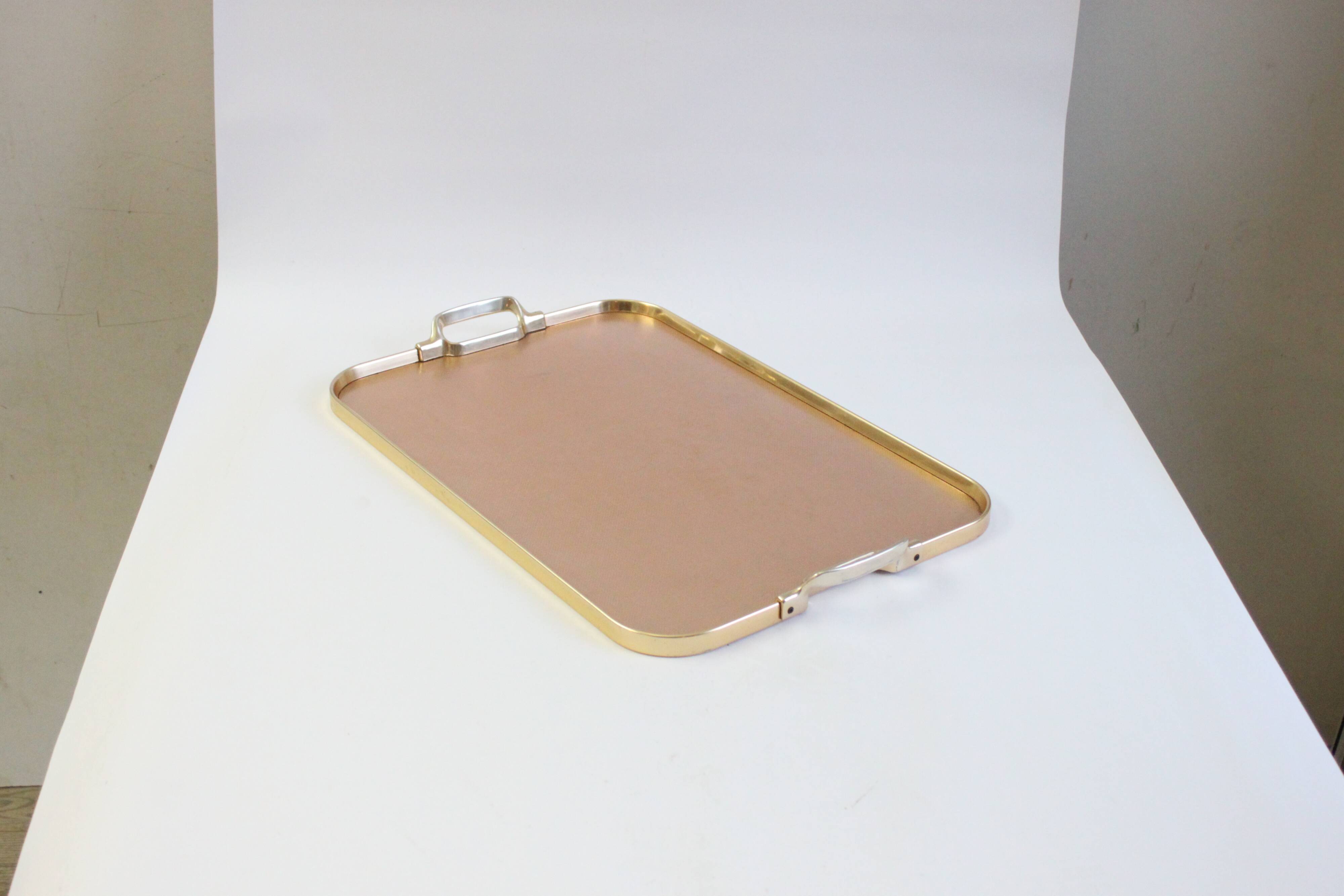 Kaymet Rose gold colored aluminum tray, UK 1970s