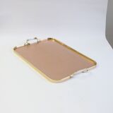 Kaymet Rose gold colored aluminum tray, UK 1970s