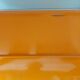 Vintage orange bread hutch