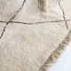 Moroccan Berber carpet Beni Ouarain ecru with black diamonds 300x217cm