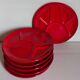 Six ceramic plates with vintage compartments
