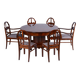 Art Deco Dinig Set in Caucasian Walnut, 1920s, Set of 7