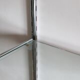 Chrome and glass wall shelf, circa 1960