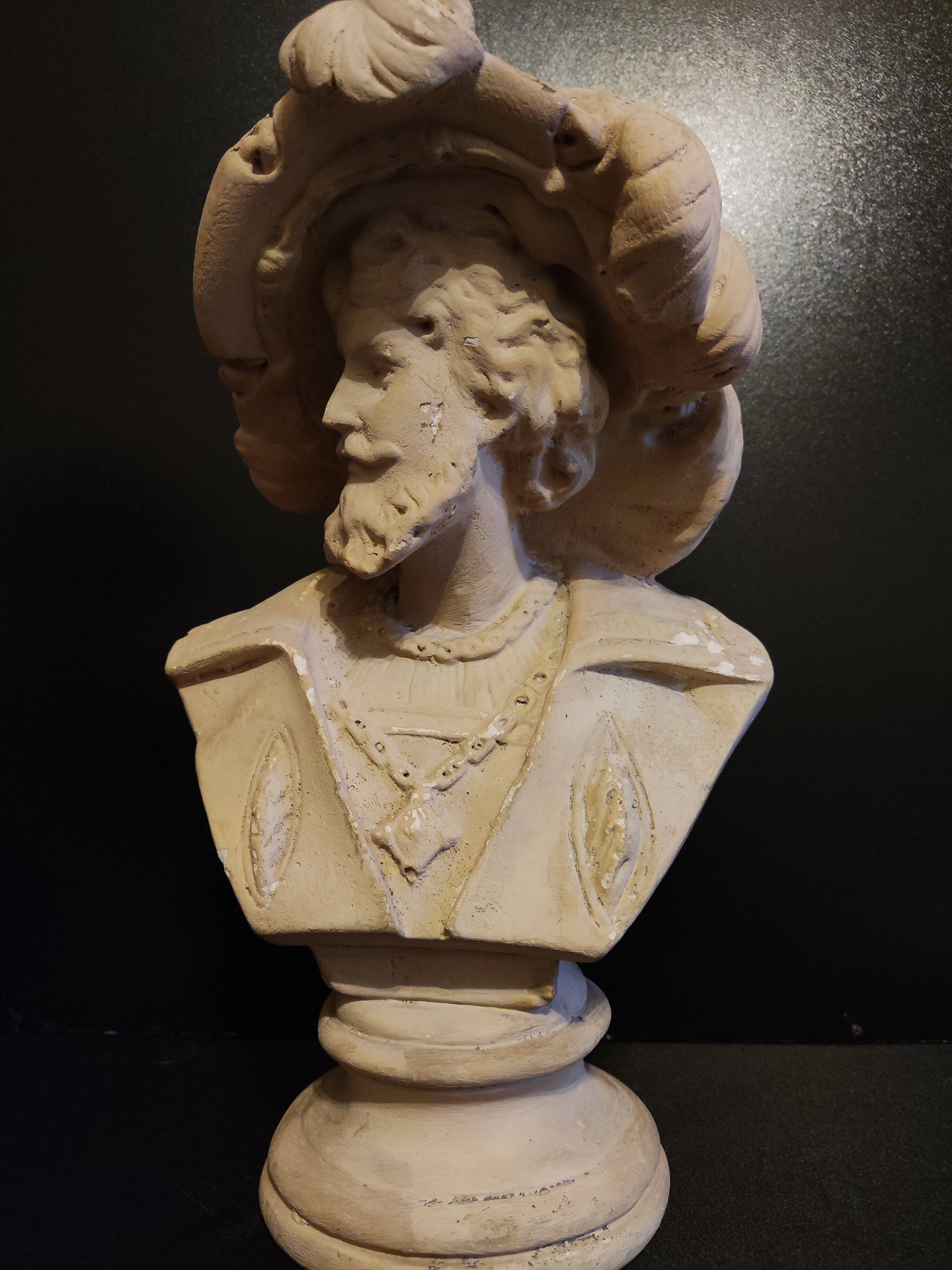 Plaster busts "margherita and faust" from the 50s