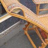 Rattan chaise longue 1920