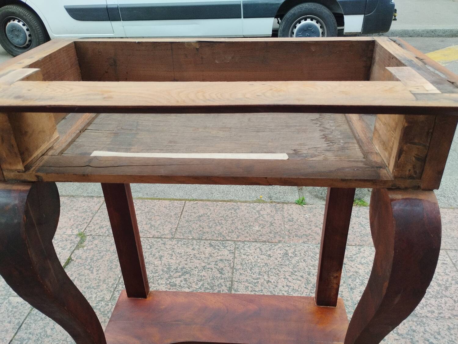 Antique Louis XVI style console with marble top