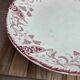 Antique compote dish Terre de fer Longwy Rambouillet model – burgundy decoration