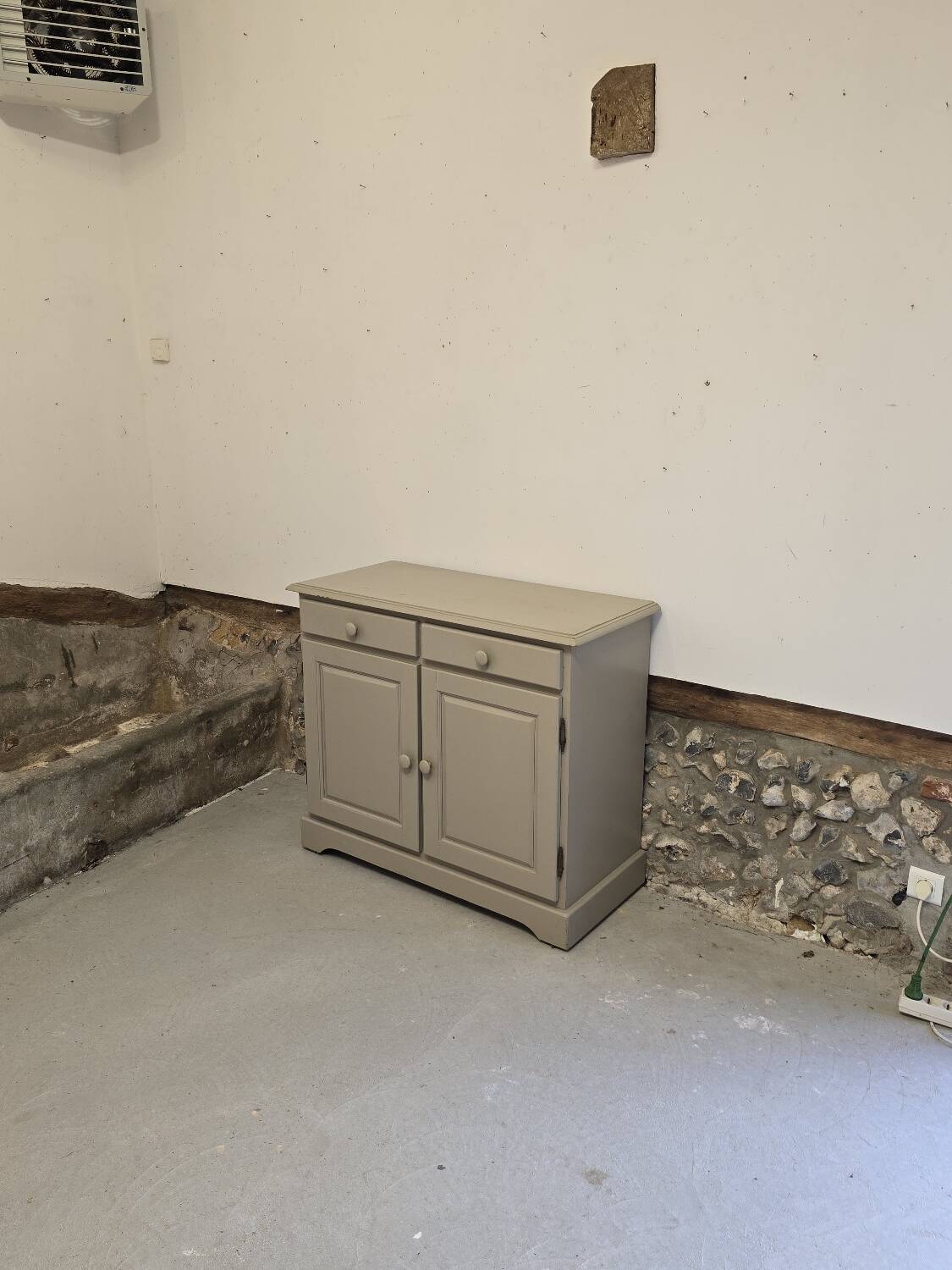 Gray pine sideboard