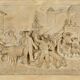 Bas-Relief Painting in Petrified Limestone, signed CF.Becker – Late 19th century