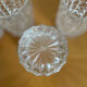 Vintage diamond tip cut whisky glasses 1960/70