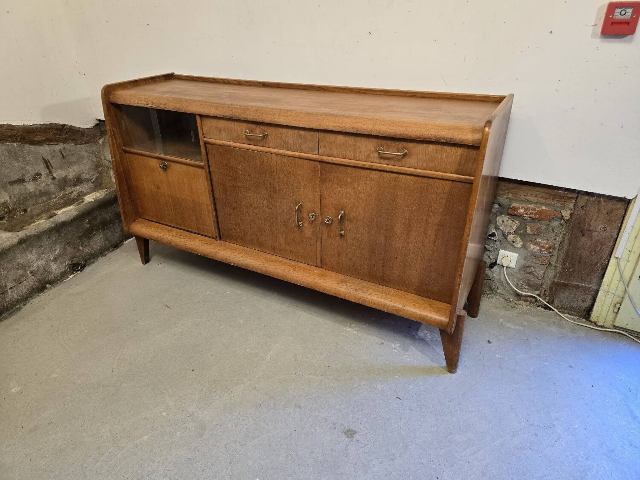 Enfilade 1950 avec vitrine